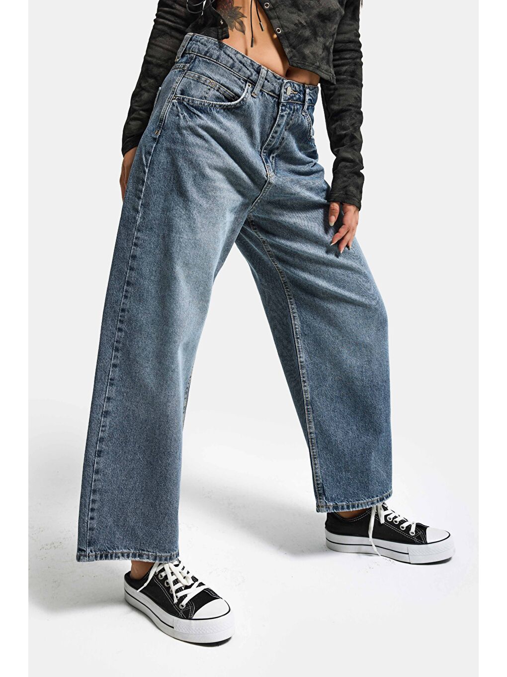 Mavi Kadın Jean Rengi 2s6-124 Baggy Low Rise Bol Kesim %100 Pamuk Denim Jean