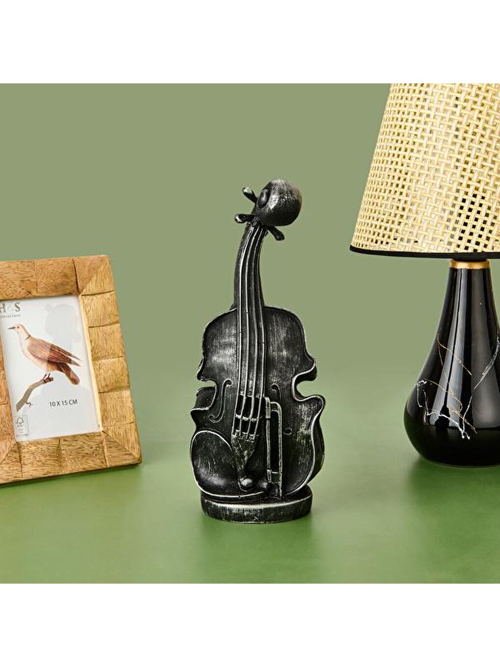 Siyah Deco Viyolonsel Biblo - 29,5 cm