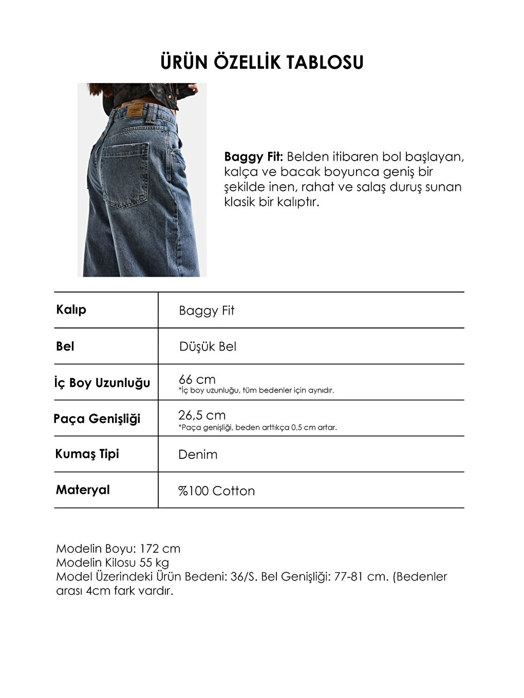 Mavi Kadın Jean Rengi 2s6-124 Baggy Low Rise Bol Kesim %100 Pamuk Denim Jean-3