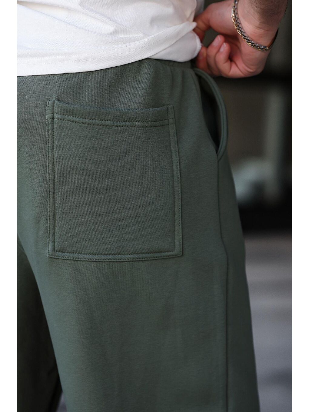 Haki Rahat Kesim Erkek Eşofman Altı E6578-2