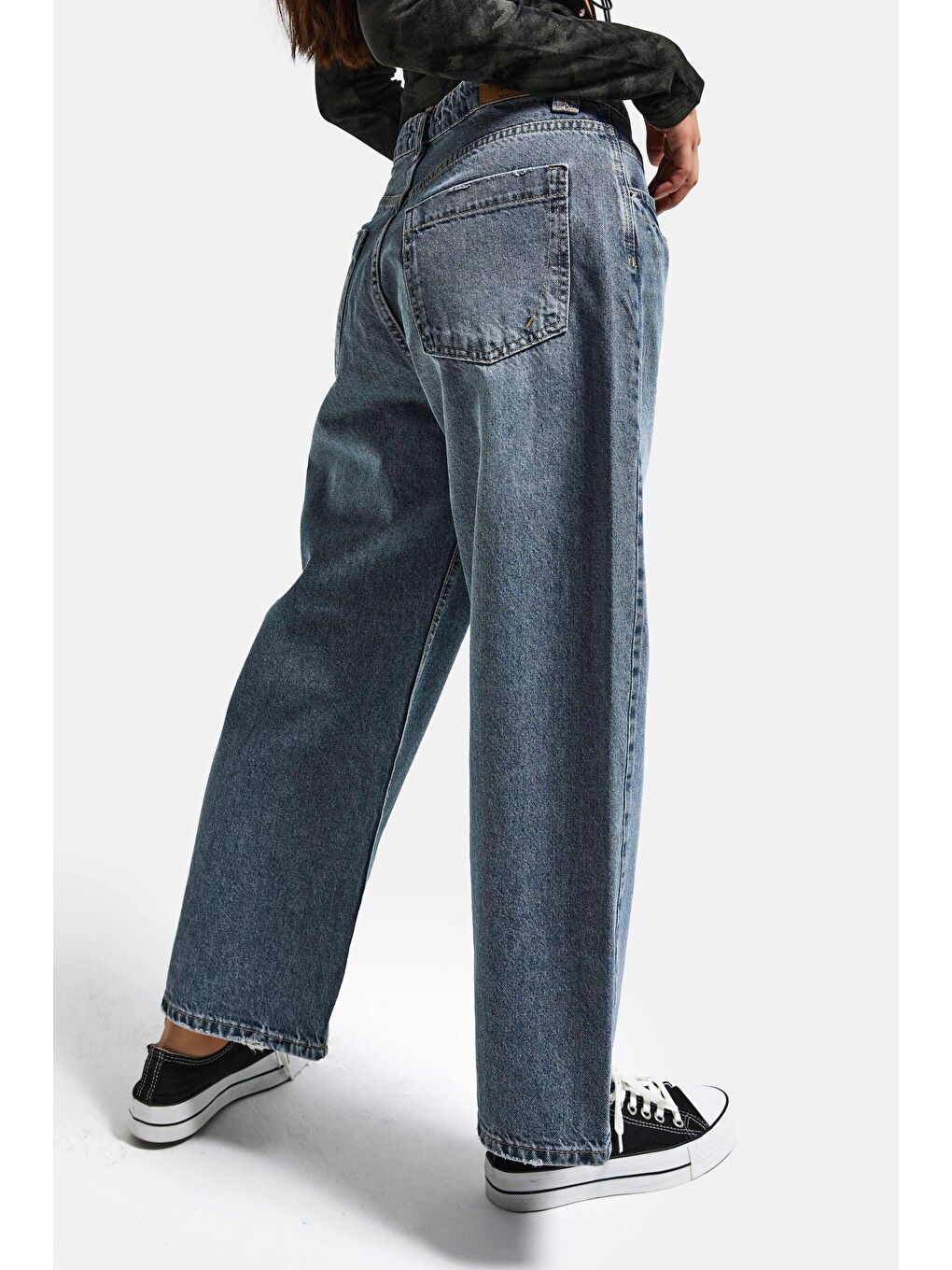 Mavi Kadın Jean Rengi 2s6-124 Baggy Low Rise Bol Kesim %100 Pamuk Denim Jean-5