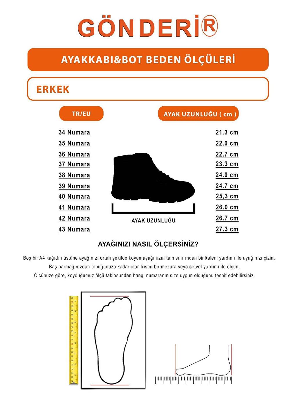 GÖNDERİ(R) Siyah Hakiki Deri Erkek Ayakkabı 26170 - 2