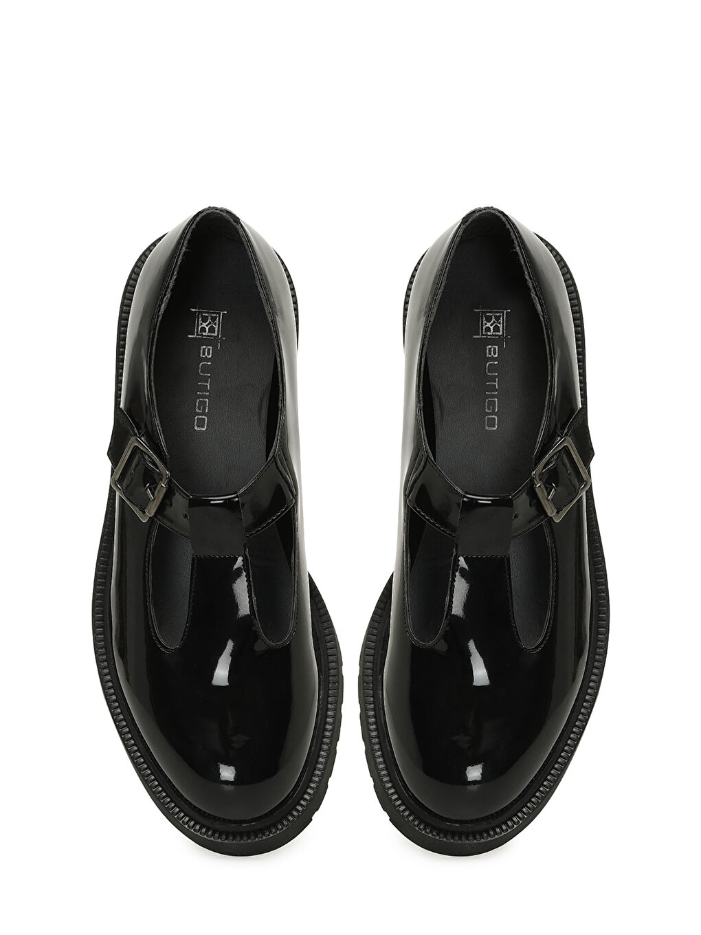 25K-2105 5PR Siyah Kadın Oxford Ayakkabı-3