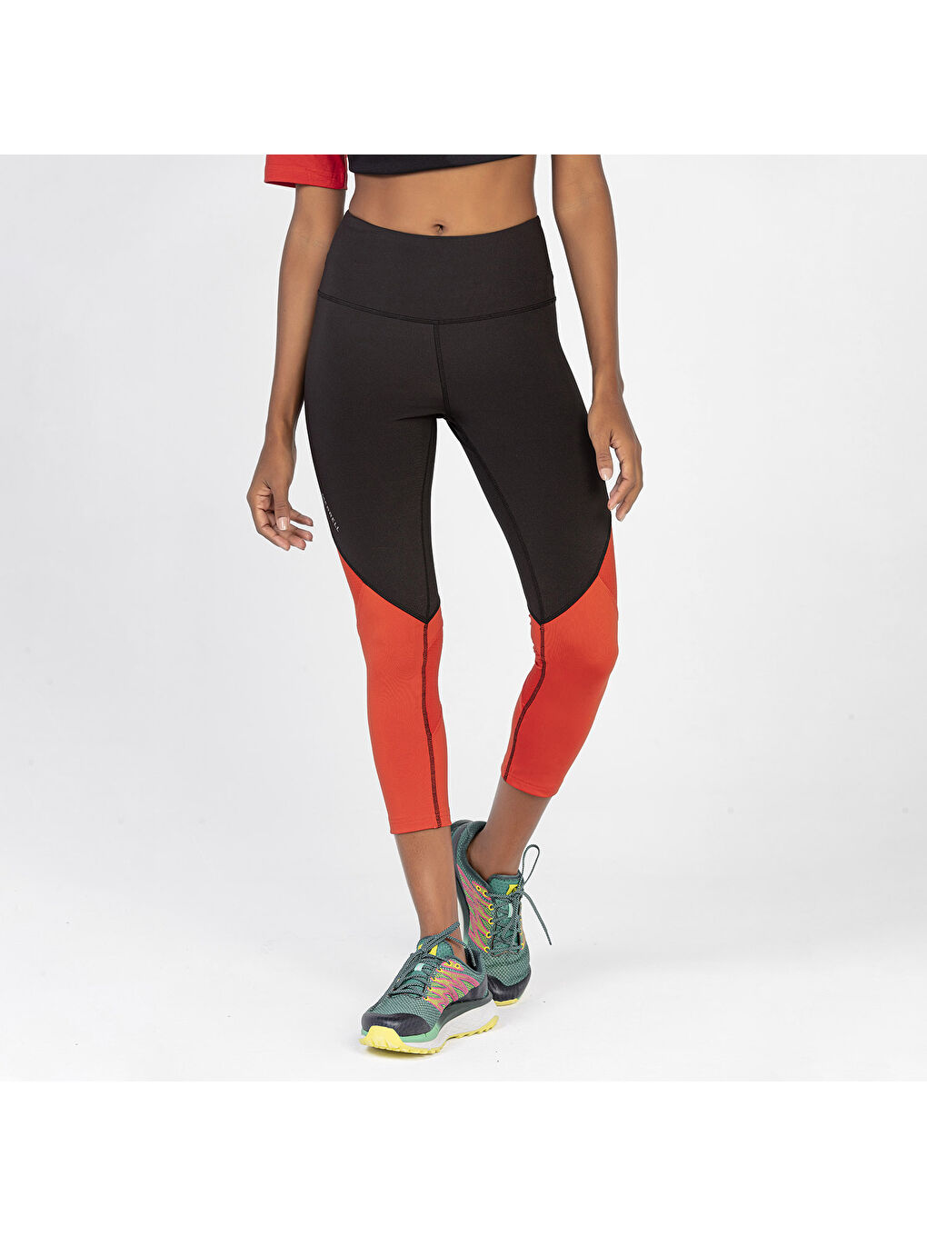 Siyah Line Kadın Koşu Taytı Çok Renkli-1