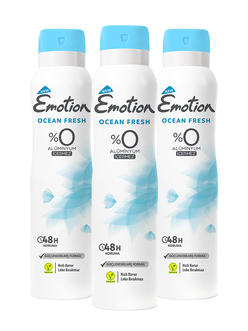 Emotion Beyaz Ocean Fresh Kadın Deodorant 3x150ml