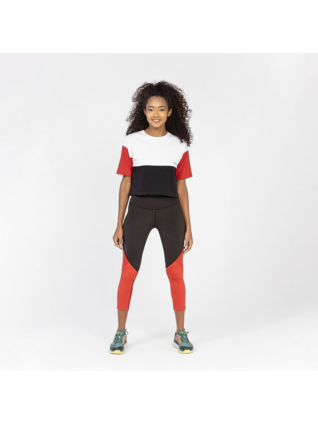 Siyah Line Kadın Koşu Taytı Çok Renkli-3