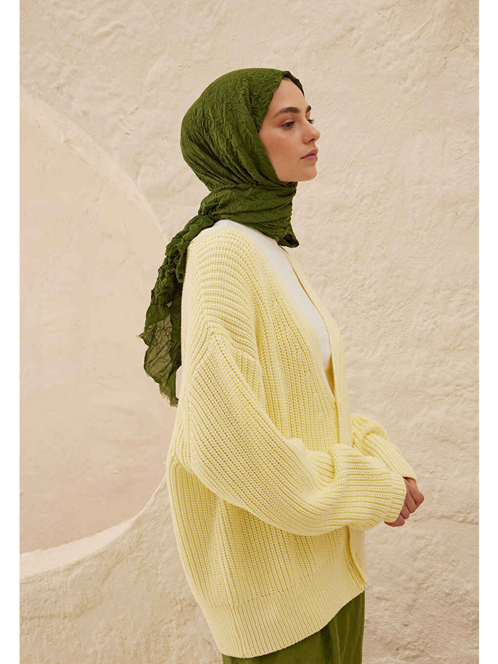 Vual Crash Şal Orman Yeşili-2