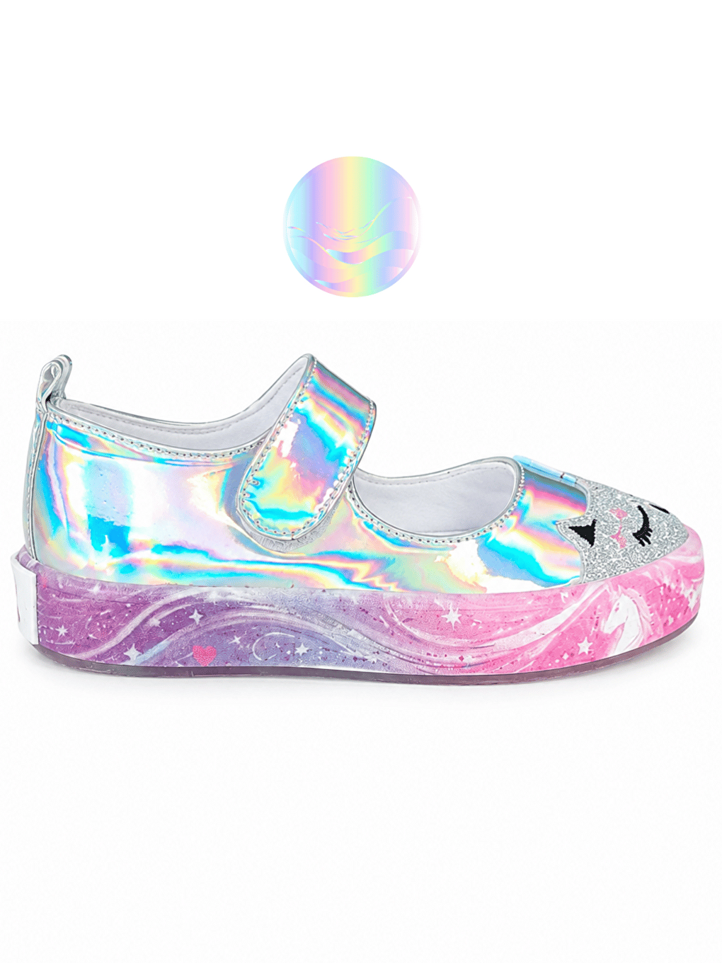 Gri Dream Hologram Kız Çocuk Babet Sneaker-2