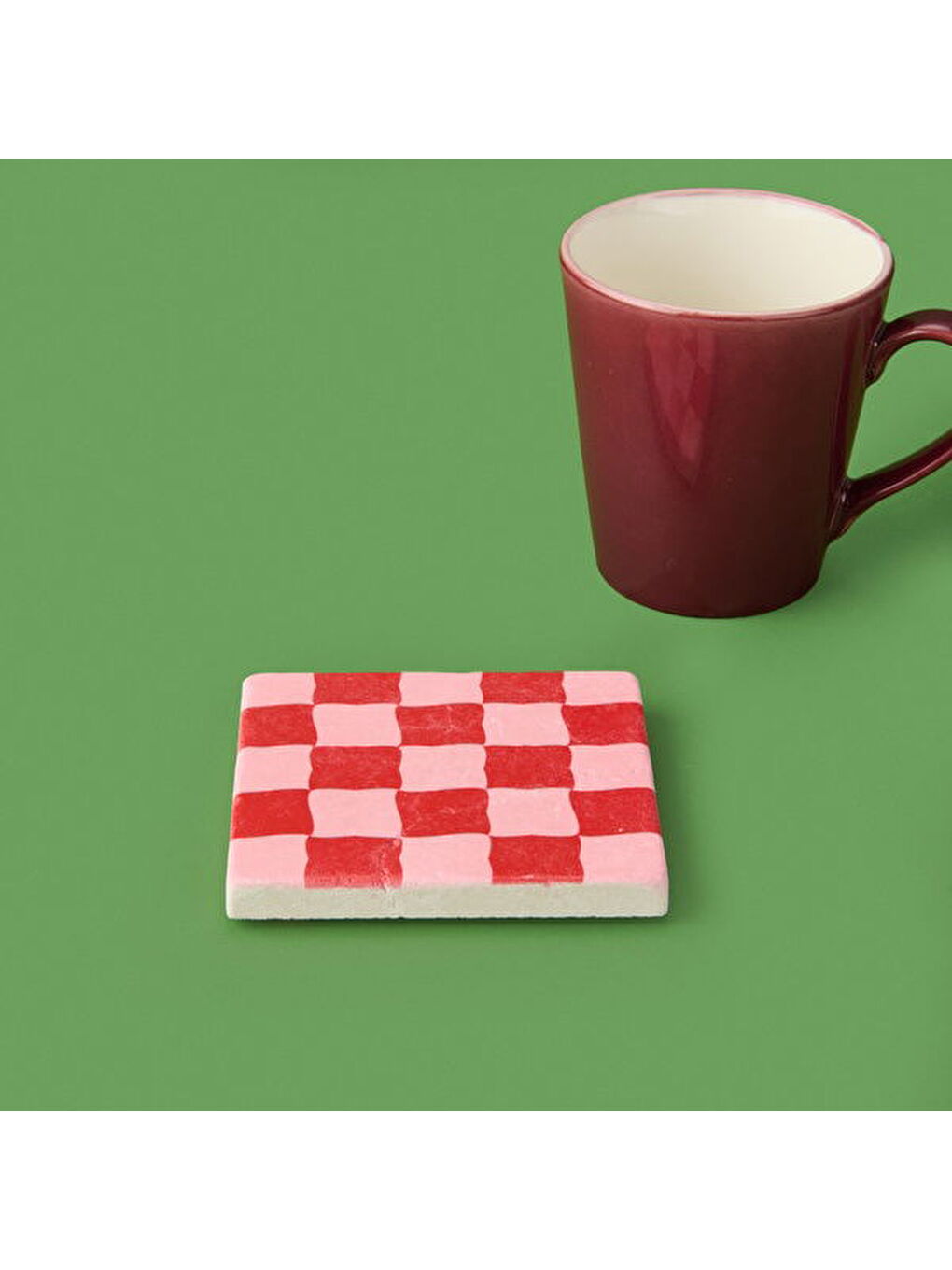 Karışık Kitchen Damalı Bardak Altlığı - Renkli - 10 cm-3