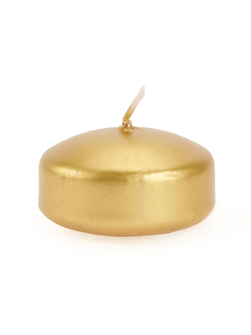 Sarı 4'lü Yüzen Mum - Gold - 5 cm-2