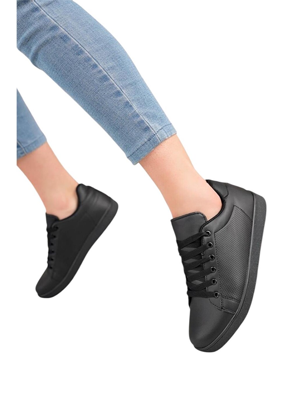 Siyah Kadın Spor Sneaker Ayakkabı Sİyah-6