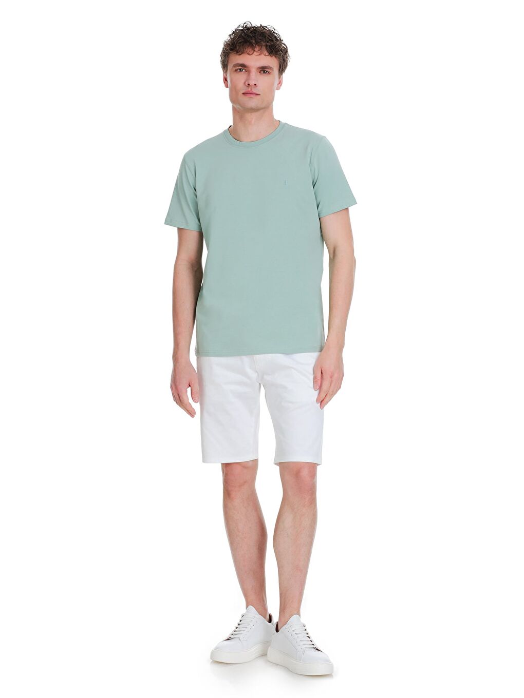 Mavi Regular Fit Bisiklet Yaka Pamuklu Tişört-1