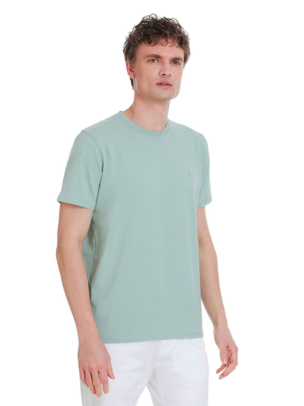 Mavi Regular Fit Bisiklet Yaka Pamuklu Tişört-2