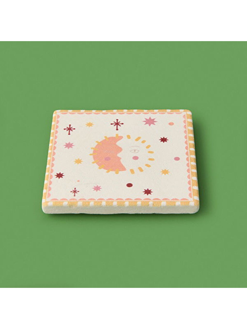 Karışık Kitchen Moon Sun Bardak Altlığı - Renkli - 10 cm-2