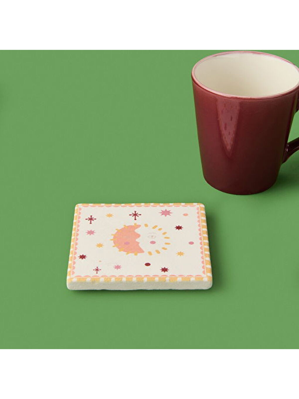 Karışık Kitchen Moon Sun Bardak Altlığı - Renkli - 10 cm-3