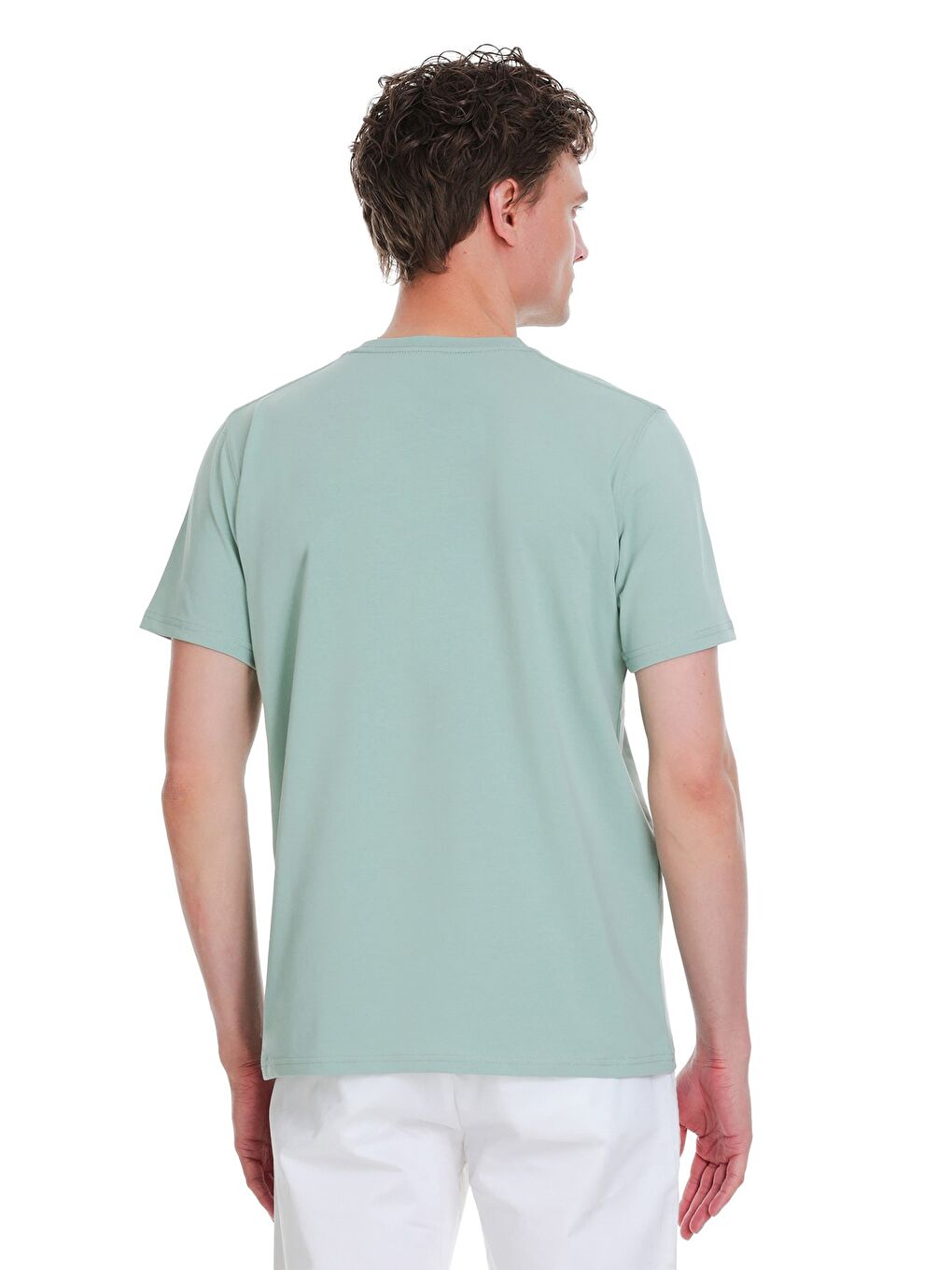 Mavi Regular Fit Bisiklet Yaka Pamuklu Tişört-4