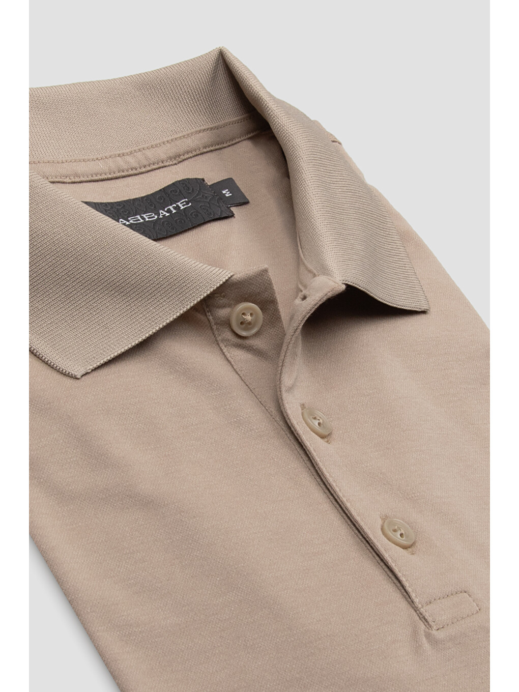 Bivo Merserize Pamuklu Modern Fit Koyu Bej Polo Yaka Erkek Düz Polo Shirt-1