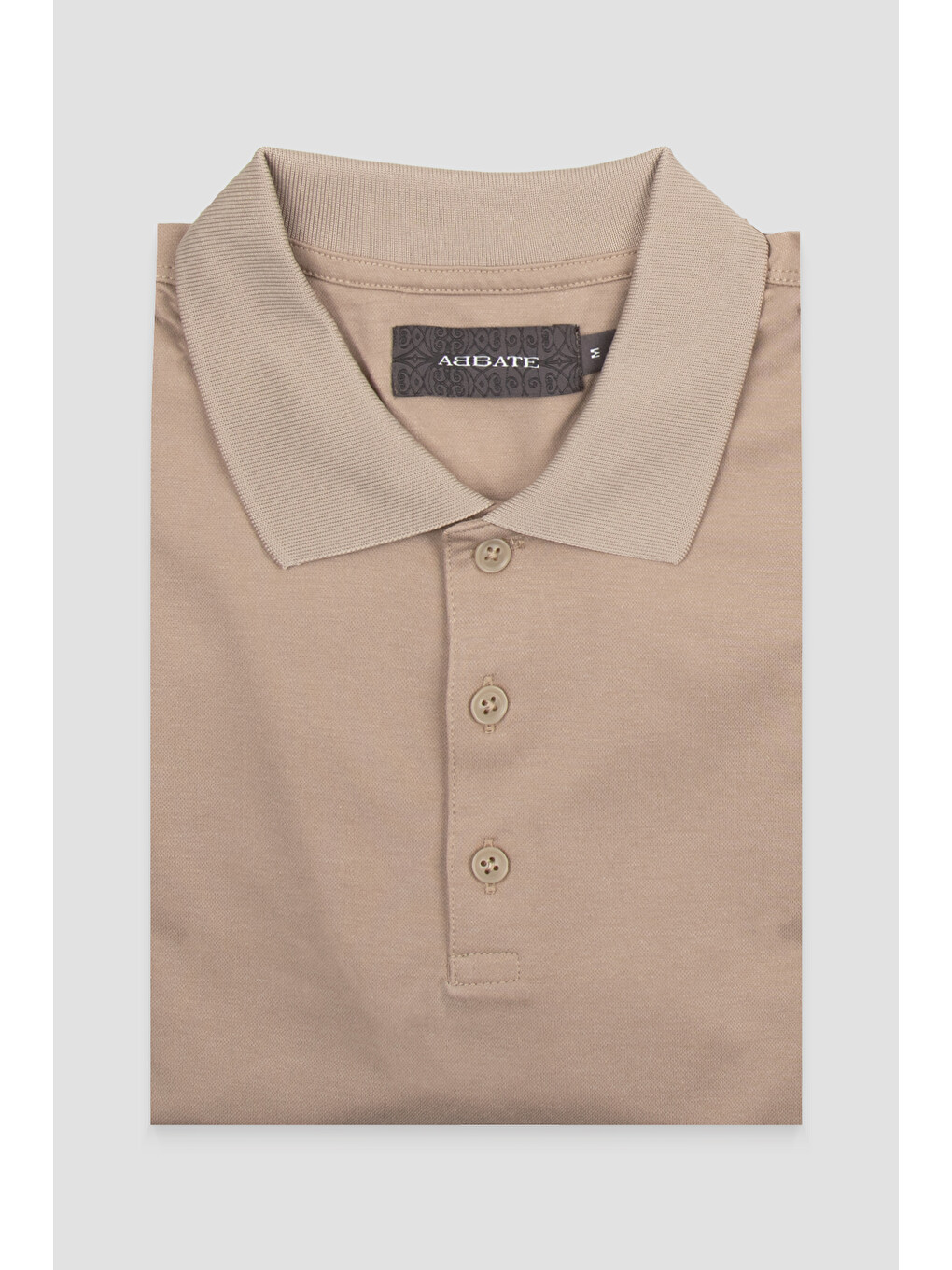 Bivo Merserize Pamuklu Modern Fit Koyu Bej Polo Yaka Erkek Düz Polo Shirt-3