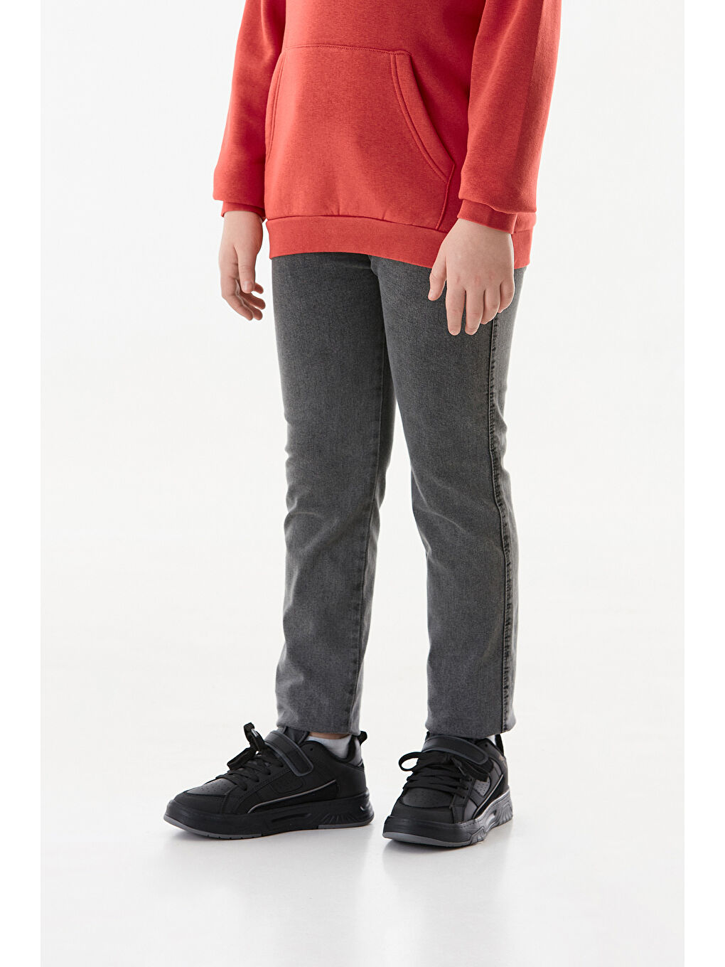 Antrasit Beli Lastikli Cepli Erkek Çocuk Pantolon-2