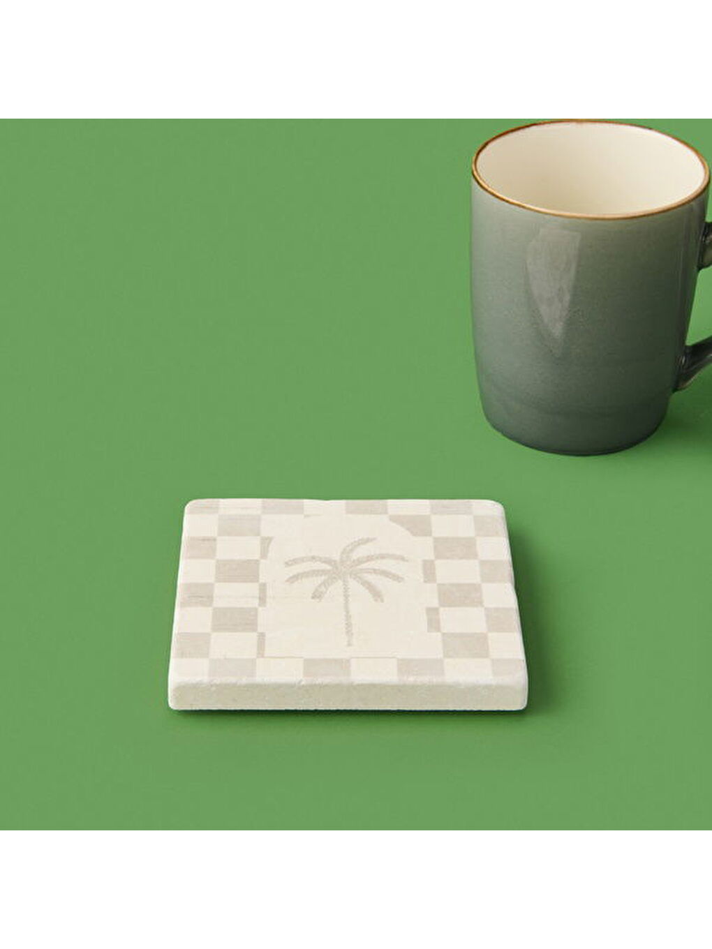 Karışık Kitchen Palm Bardak Altlığı - Renkli - 10 cm-1