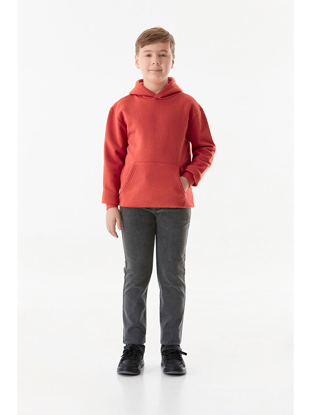 Antrasit Beli Lastikli Cepli Erkek Çocuk Pantolon-4