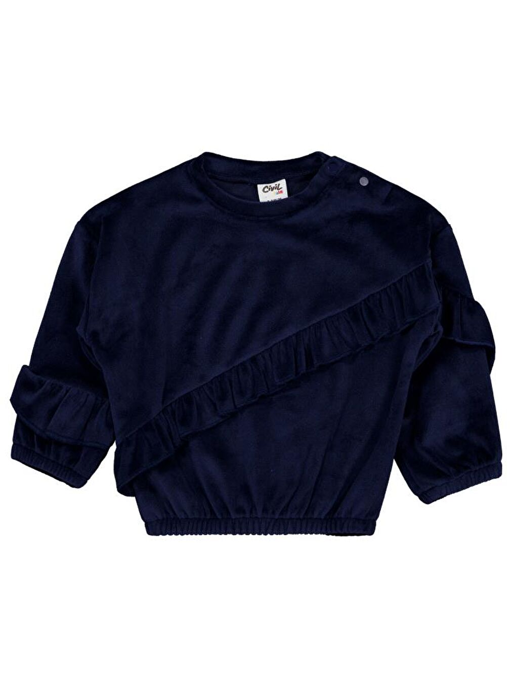 Lacivert Baby Fırfırlı 6-18 Ay Sweatshirt