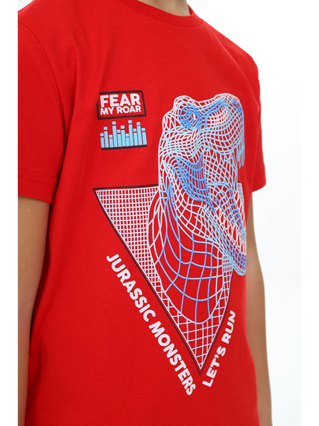 Kırmızı Erkek Çocuk Baskılı Tişört-3