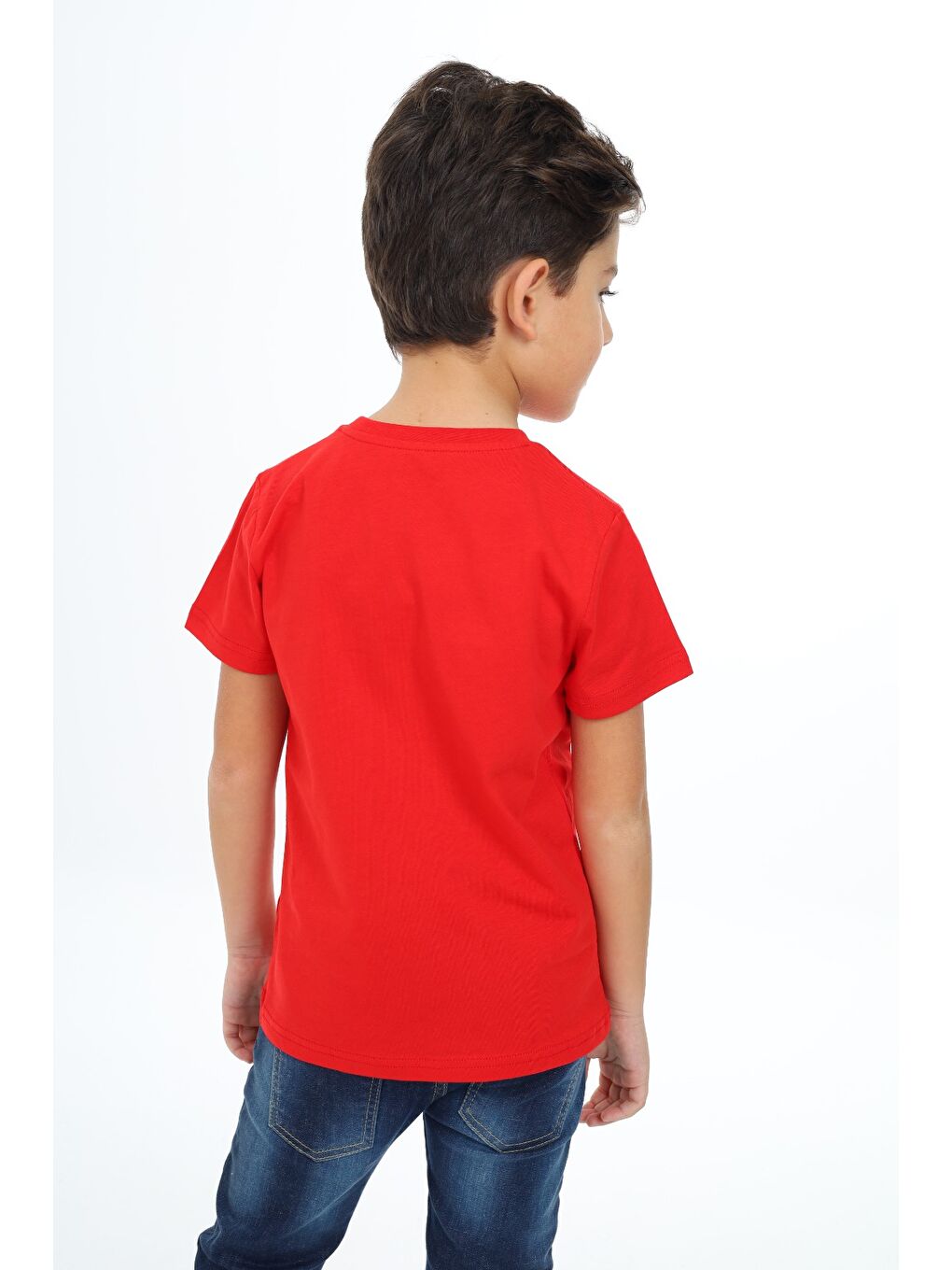 Kırmızı Erkek Çocuk Baskılı Tişört-4