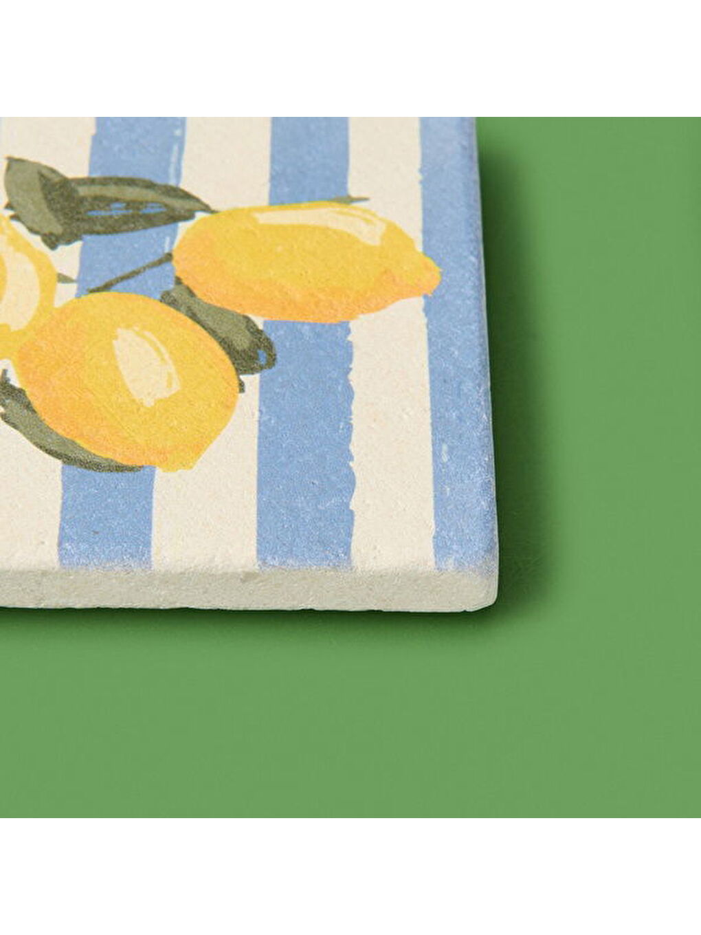 Karışık Kitchen Lime Çizgili Bardak Altlığı - Renkli - 10 cm-3