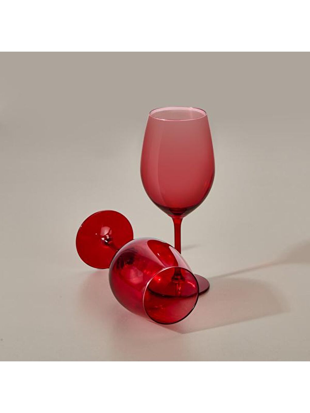 RAKLE Karişik Larc 2'li Ayaklı Bardak - Kırmızı - 540 ml - 3