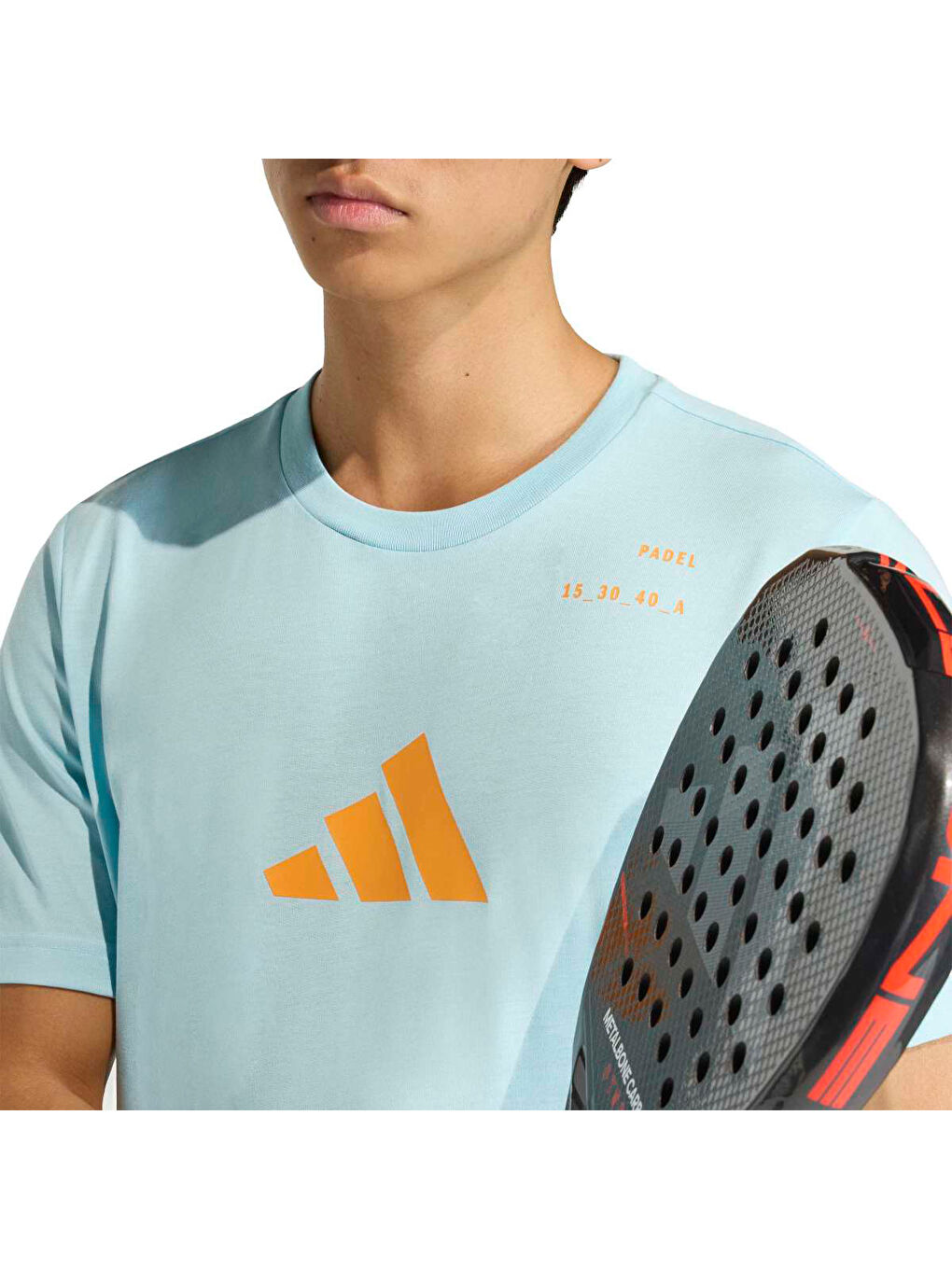 Padel Erkek Mavi Yuvarlak Yaka Tişört-1