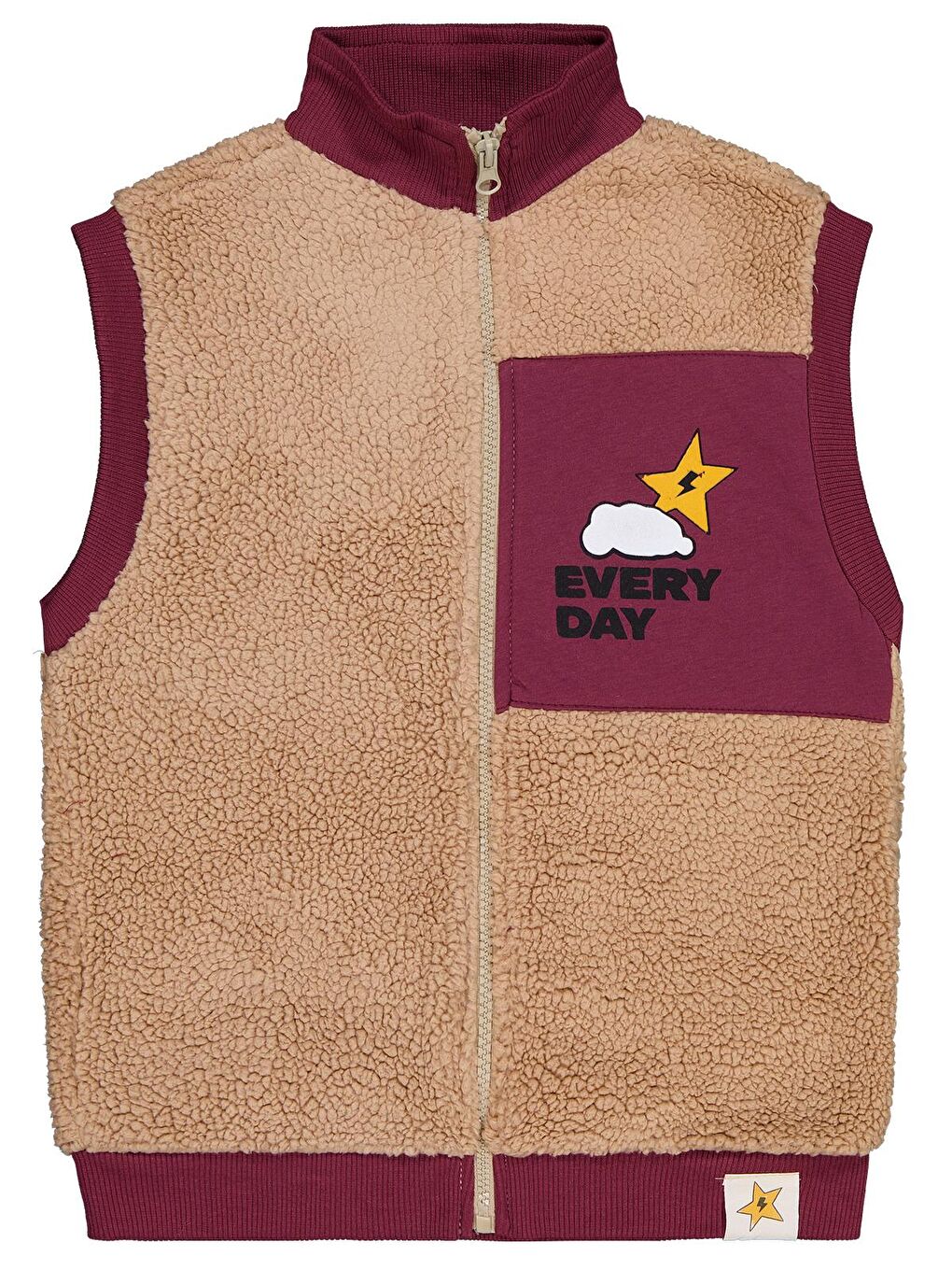 Boys Every Day Baskılı 6-9 Yaş Yelek - Bordo 8-9 Yaş-2