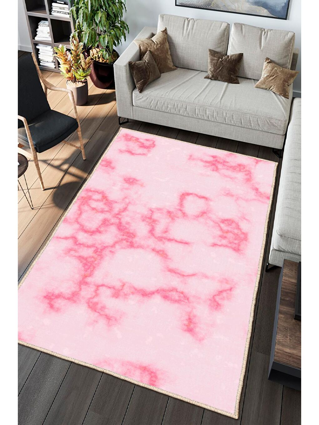 Homefesto Pembe Dekoratif Özel Tasarım Modern Halısı 120x180 cm - 1