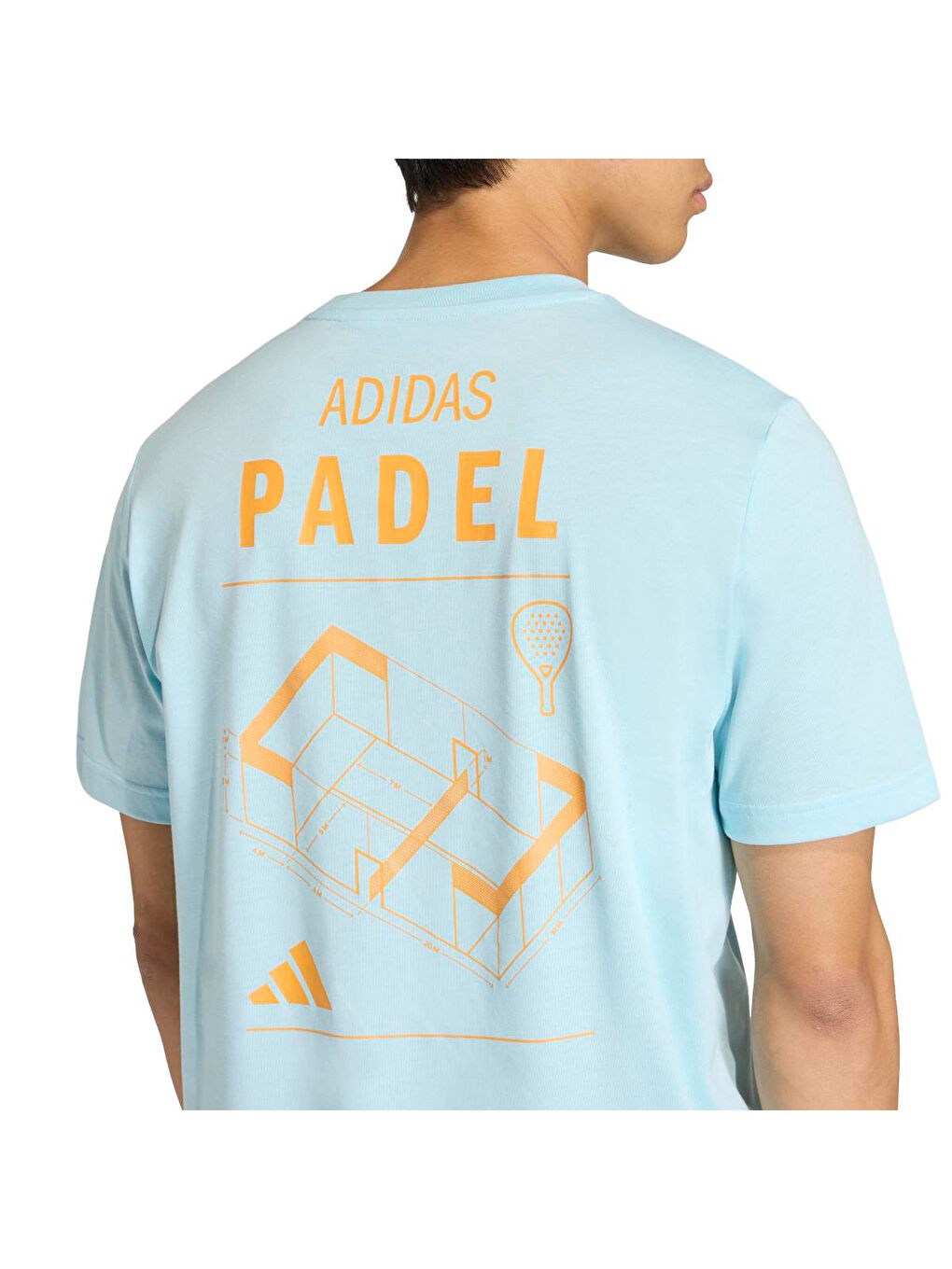 Padel Erkek Mavi Yuvarlak Yaka Tişört-2