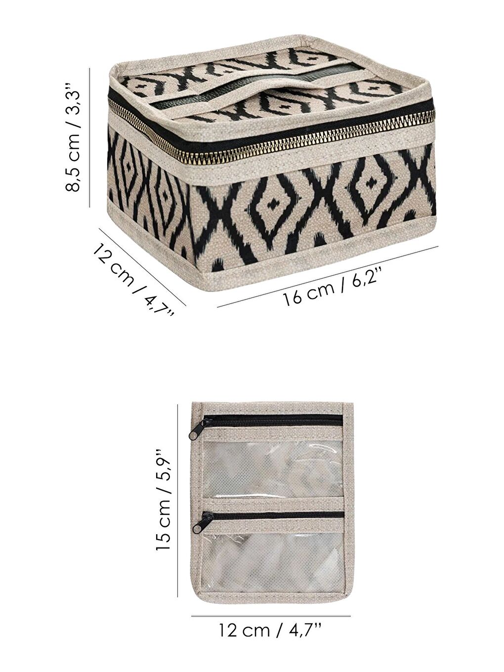 Seyahat Boy Takı Çantası Mücevher Kolye Küpe Yüzük Aksesuar Düzenleyici Organizer Takı Kutusu-4