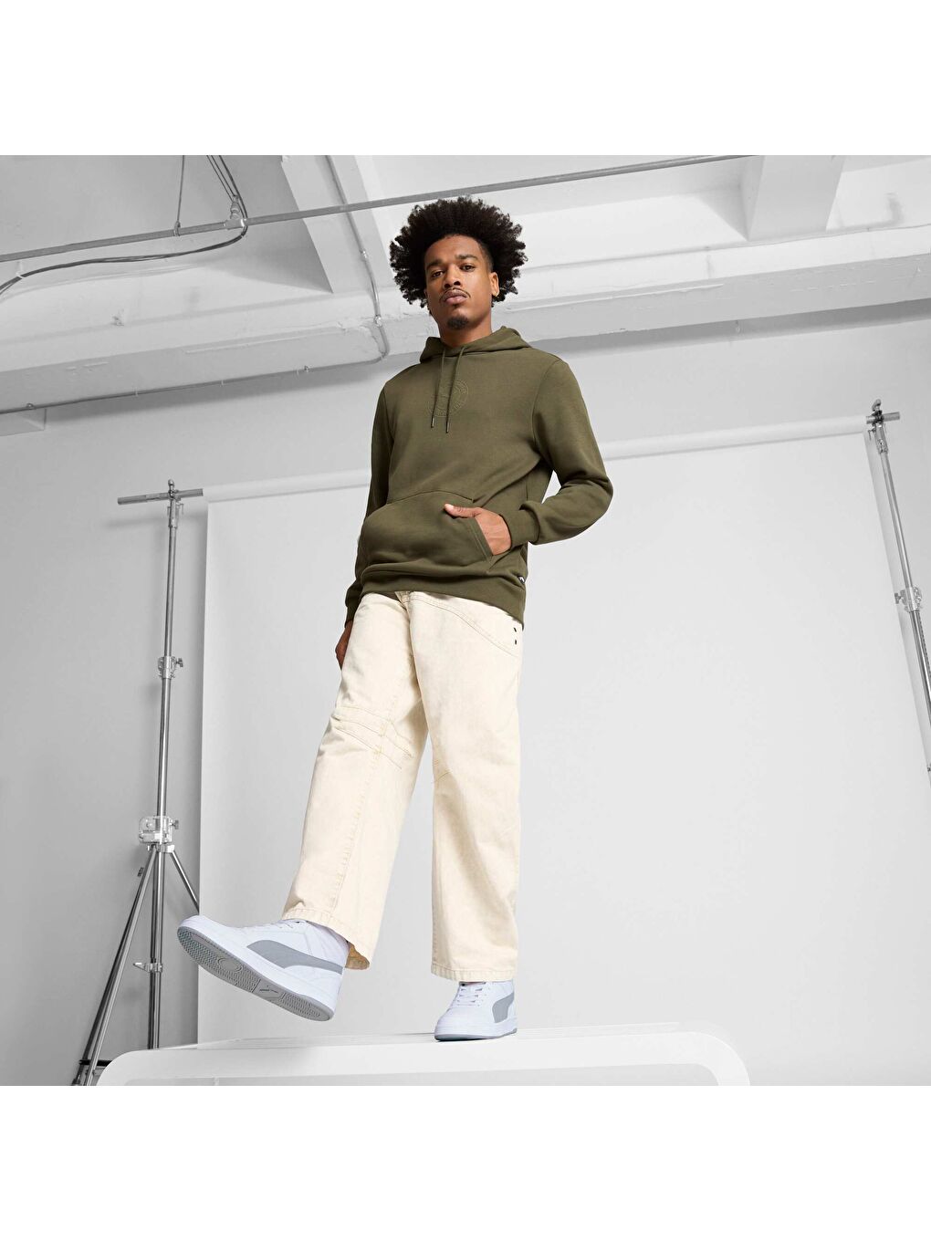 Beyaz DRIBBLE MID SL Ayakkabı-1