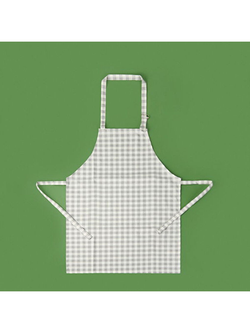 Soft Pötikareli Mutfak Önlüğü - Gri / Ekru - 63x72 cm