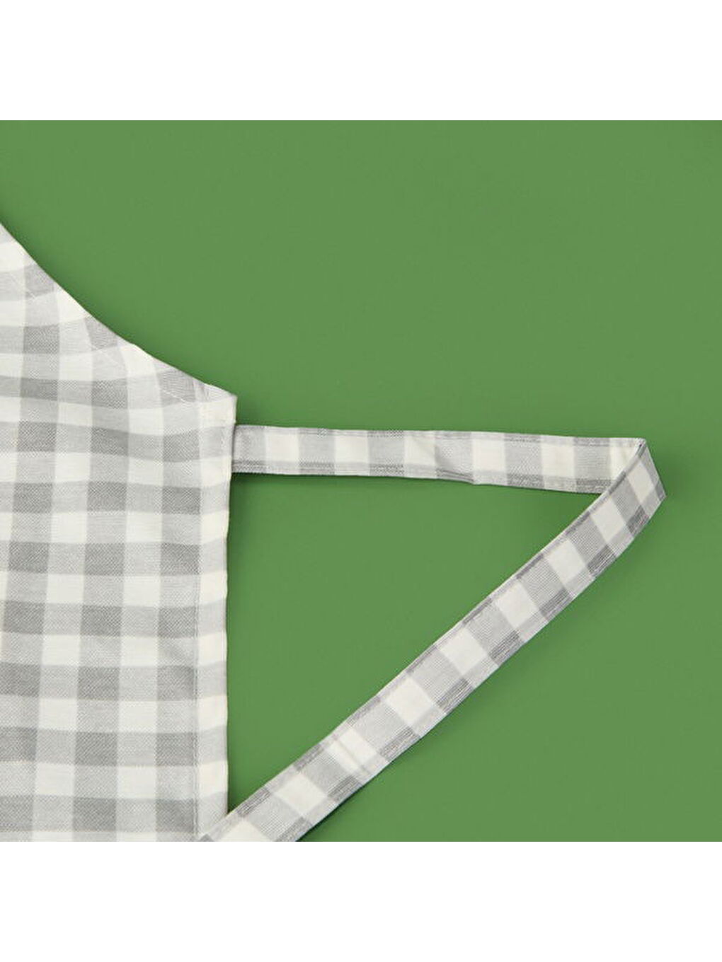 Soft Pötikareli Mutfak Önlüğü - Gri / Ekru - 63x72 cm-3