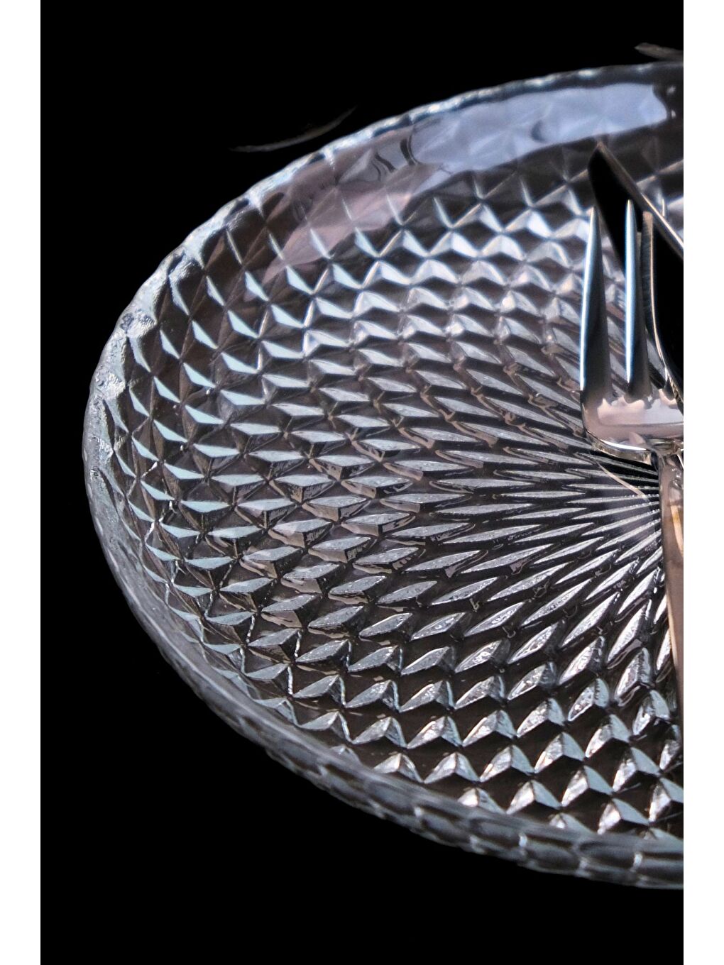 TABAK EVİ Renksiz Aden Cam Pasta Tabağı 19cm Sade 6 lı 2339 - 1
