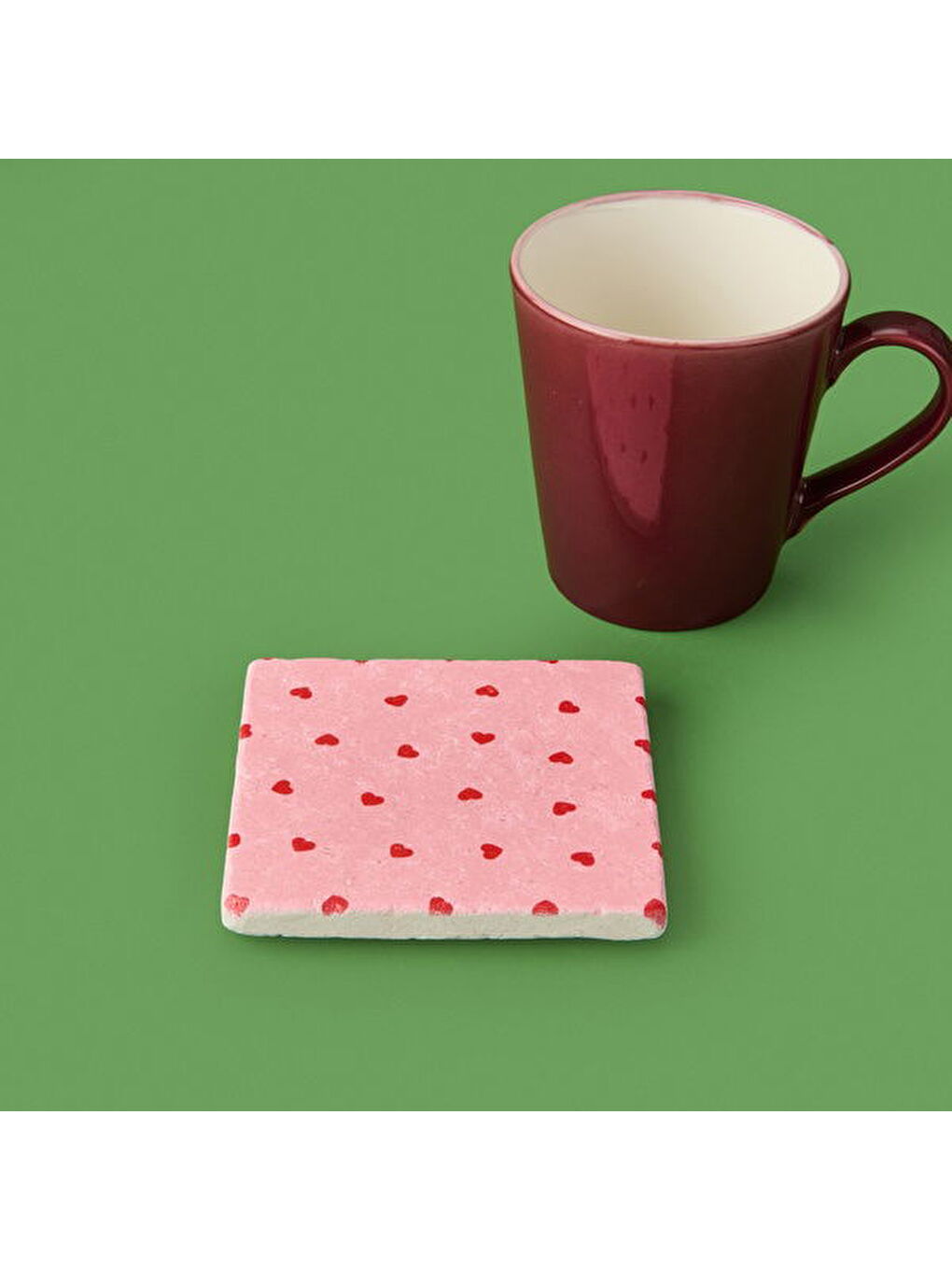 Karışık Kitchen Kalpli Bardak Altlığı - Renkli - 10 cm-3