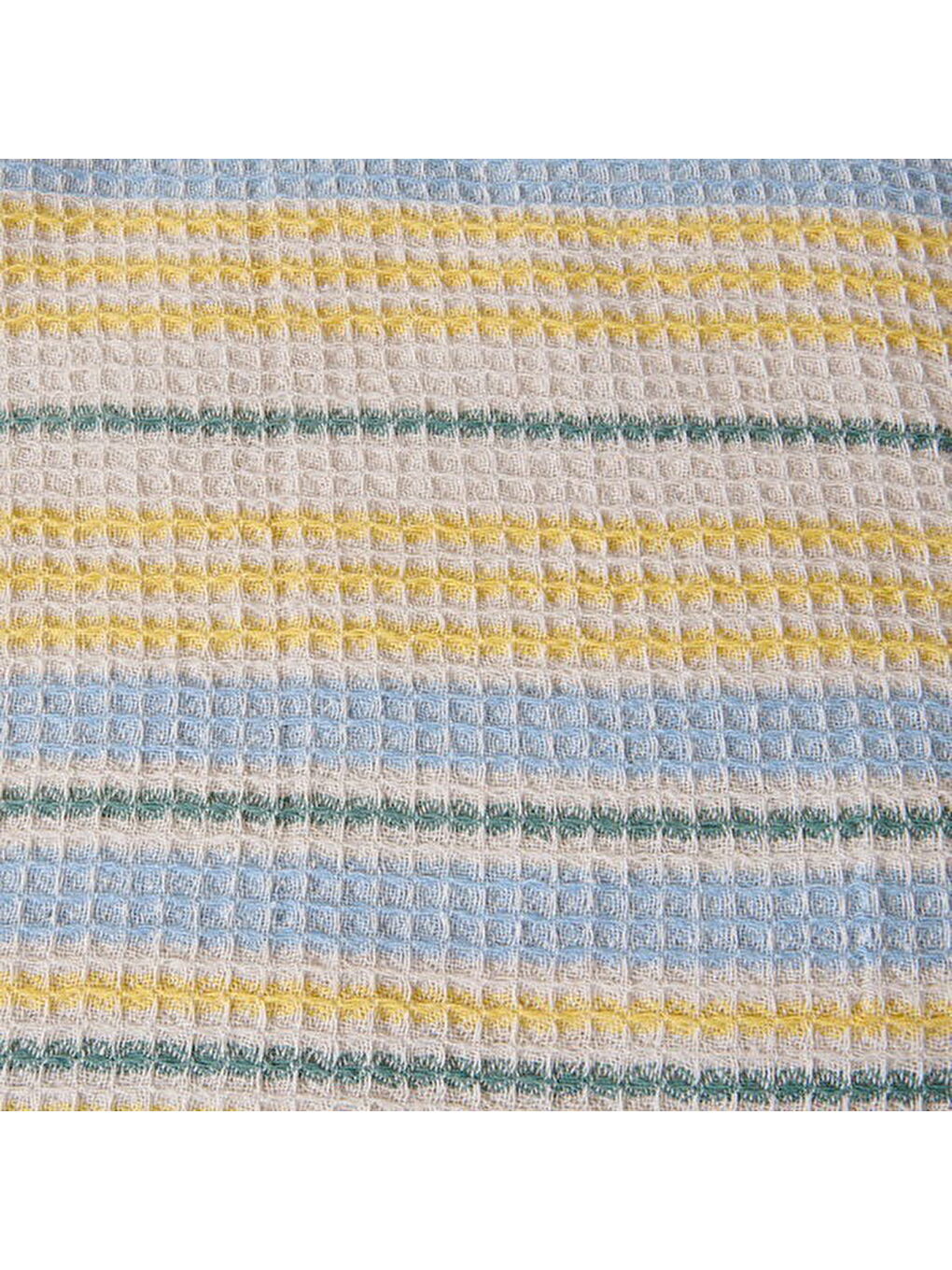 Soft Radiant Çift Kişilik Pike - Ekru / Mavi - 200x230 cm-2