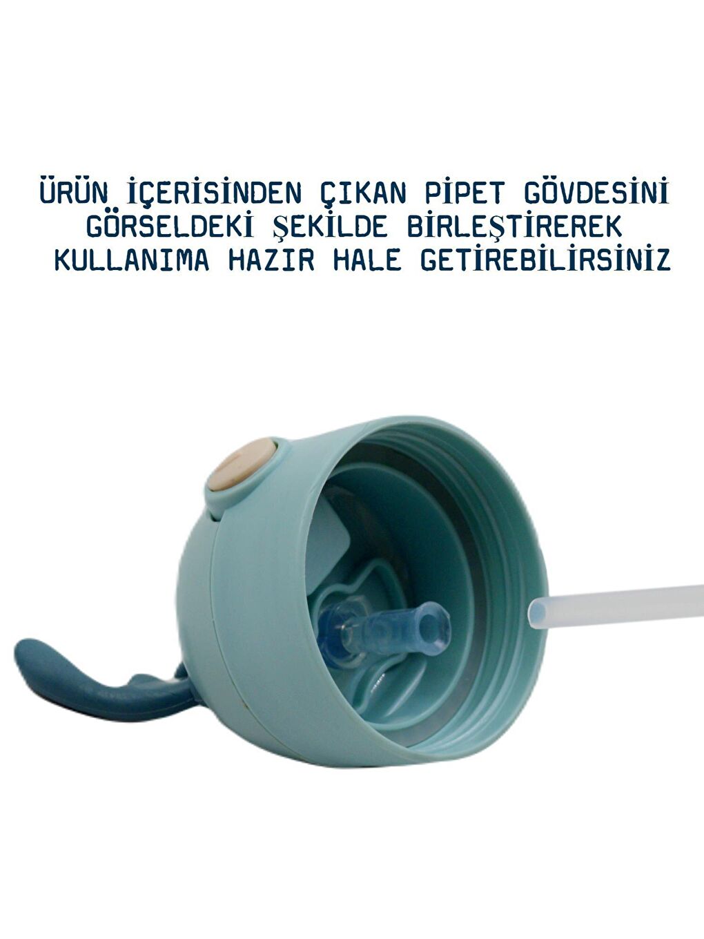 BottleBoss Geyik Figürlü Pipetli Taşıma Askılı Çocuk Matarası 550 Ml Sevimli Fil - 4