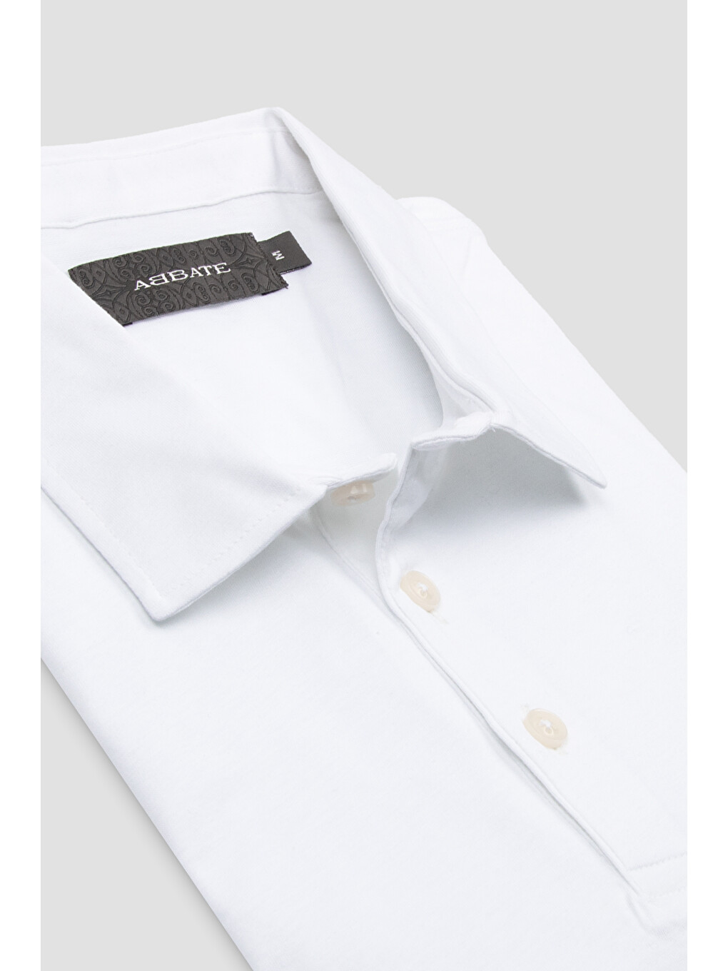 Bivo Merserize Pamuklu Modern Fit Beyaz Polo Yaka Erkek Düz Polo Shirt-1