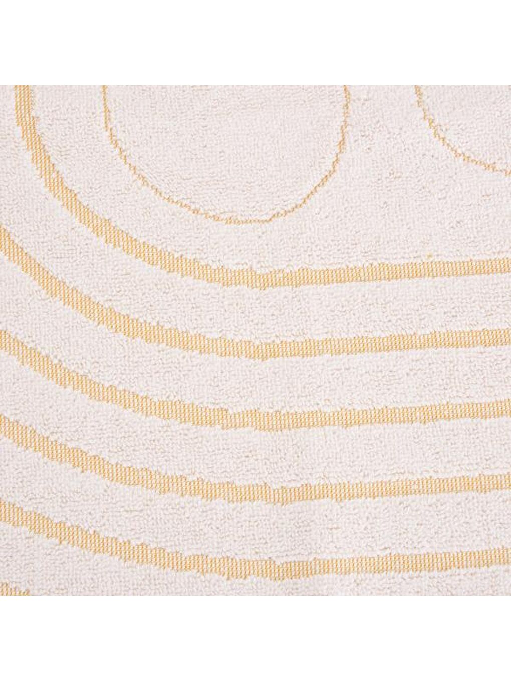 Beyaz Soft Bohem Ayak Havlusu - Bej / Hardal - 50x70 cm-2