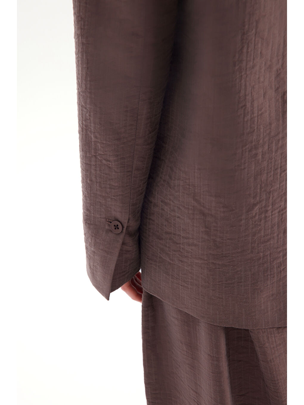 Kahverengi Arisa Kemer Detay Kahve Blazer Ceket-6