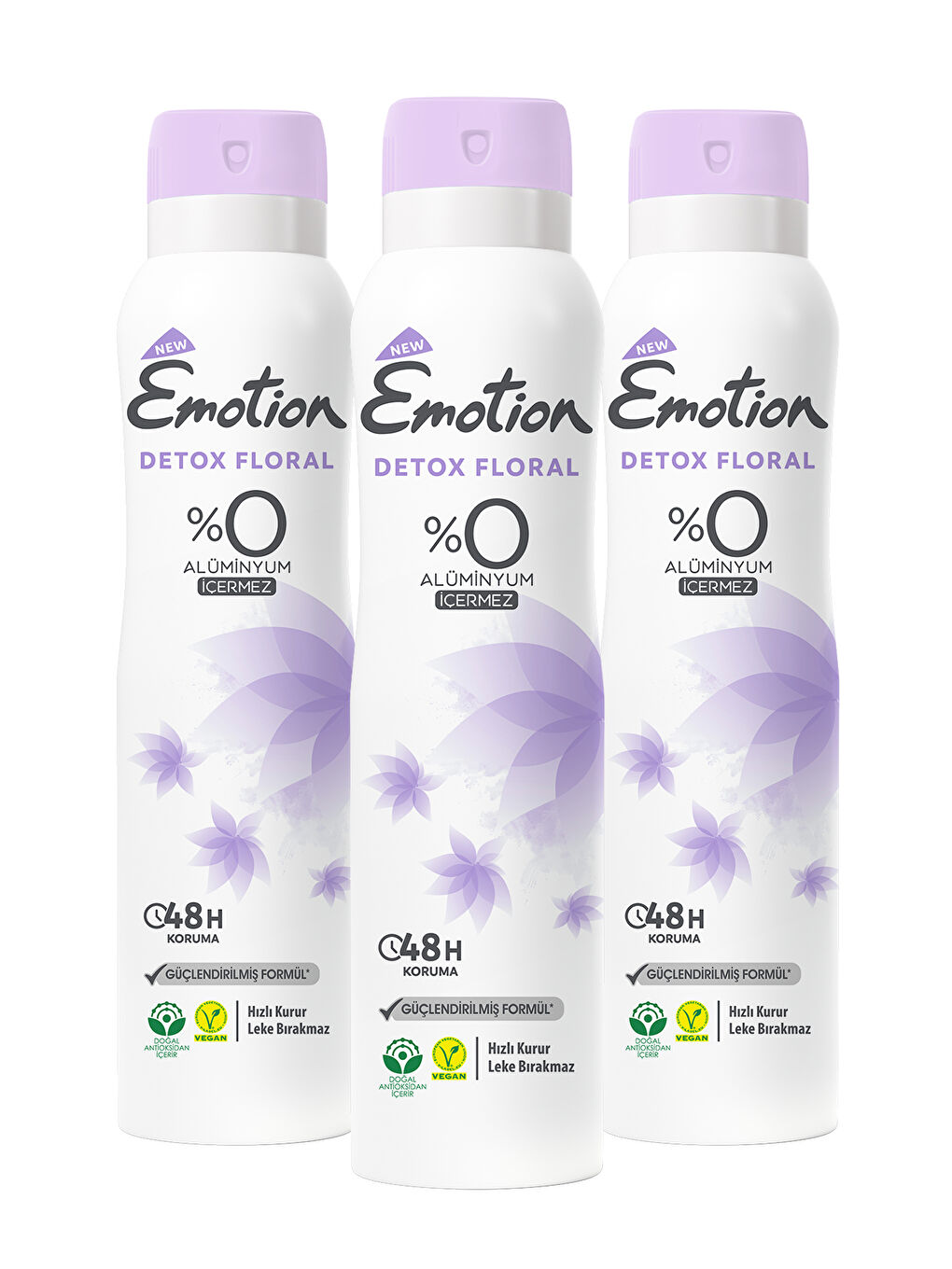 Emotion Beyaz Detox Floral Deodorant 3x150ml