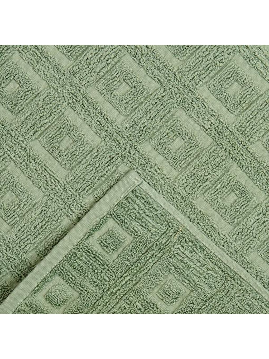 Soft Kybele Ayak Havlusu - Koyu Yeşil - 50x70 cm-2