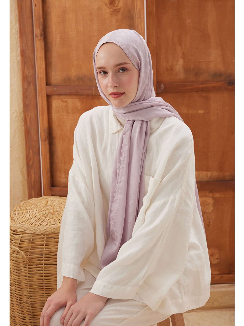 Dıamond Jakarlı Şal Lila