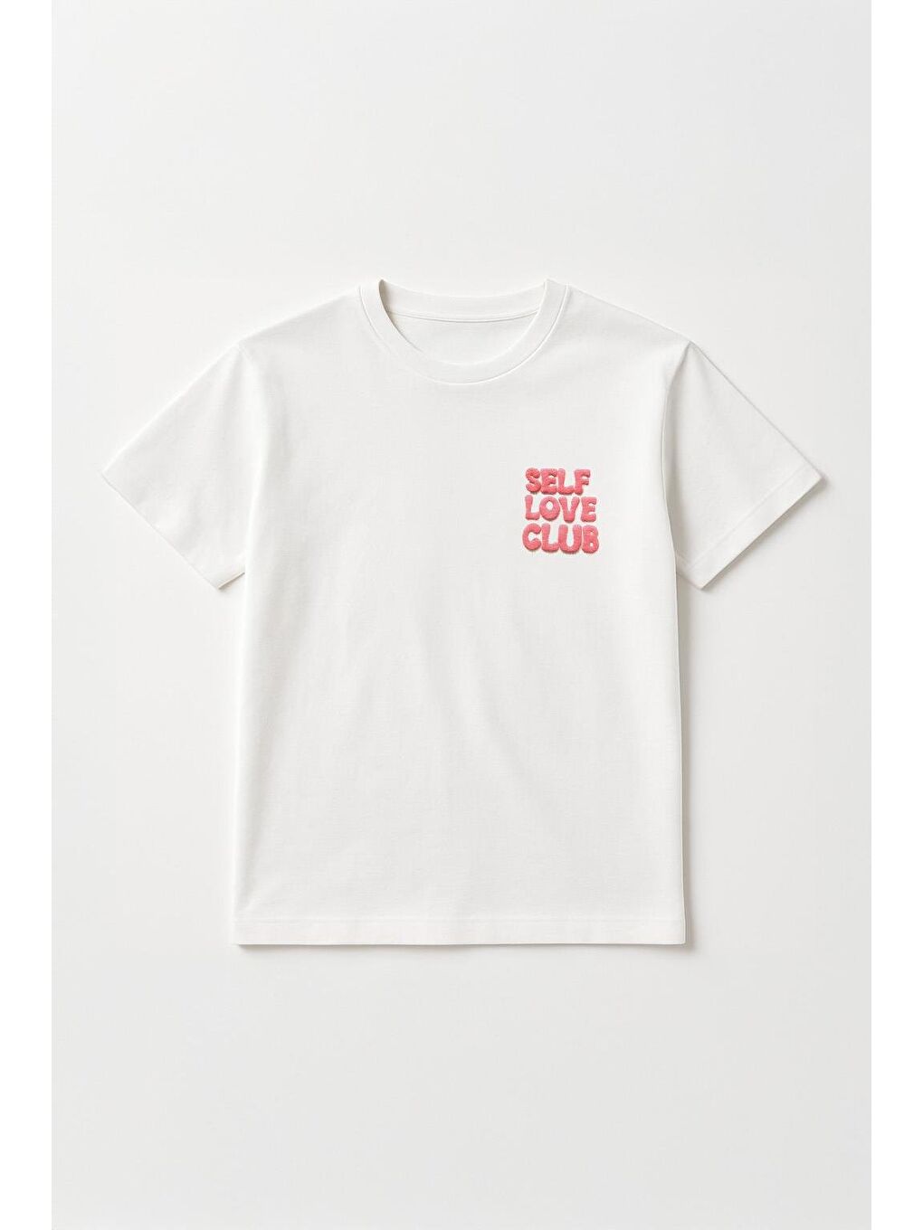 Beyaz Kız Çocuk %100 Pamuklu Kabartma Baskılı Tişört (3-4 Yaş 8-9 Yaş)-2