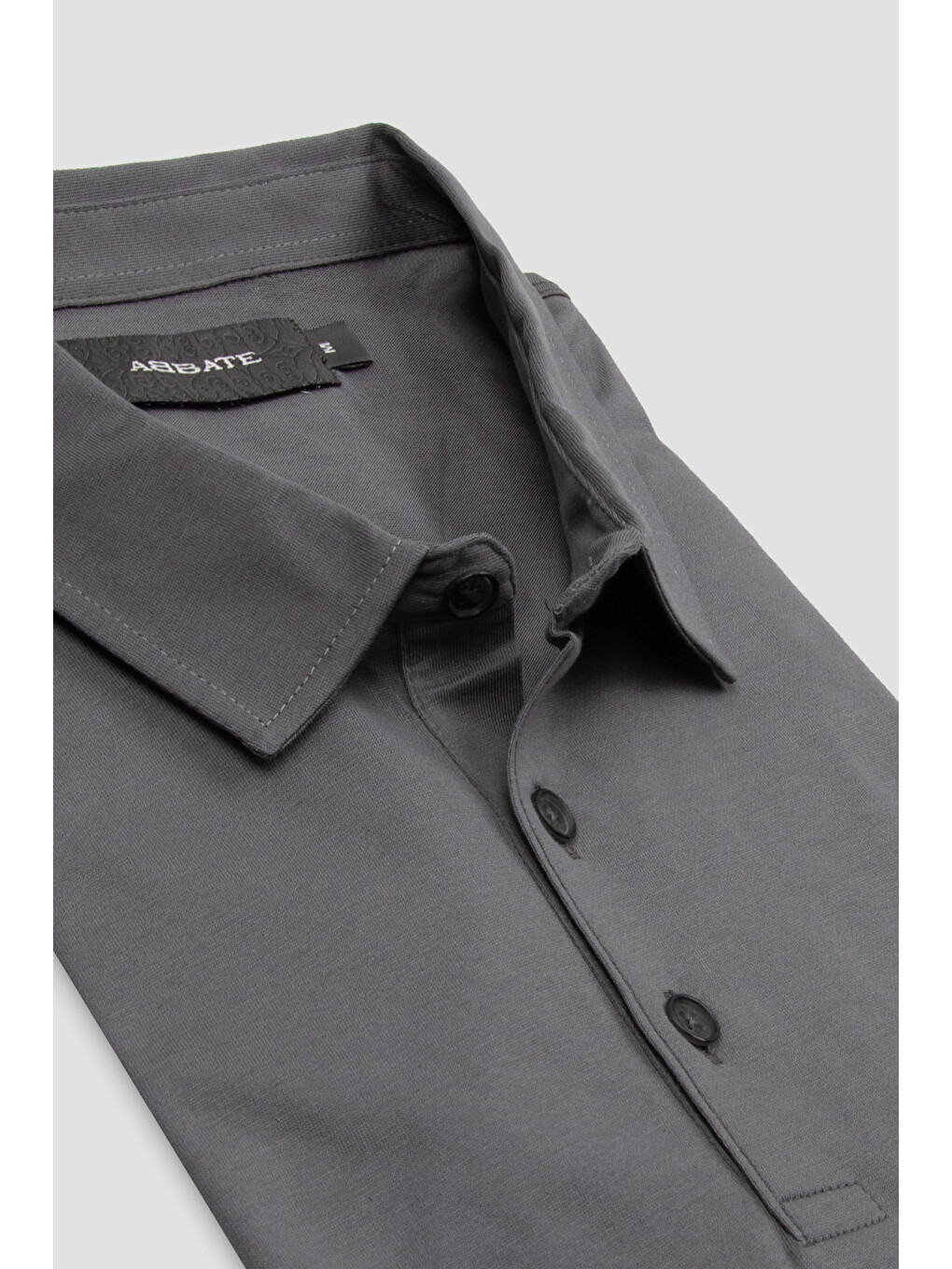 Bivo Merserize Pamuklu Modern Fit Koyu Gri Polo Yaka Erkek Düz Polo Shirt-1